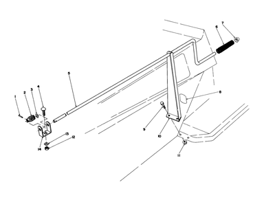 Chute Control Assembly 36" Snowthrower Attachment Model No. 59160 (Optional) Diagram and Parts List for 57430 8000001 - 8999999 Toro Lawn Tractor
