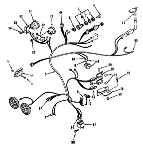 Electrical System Diagram and Parts List for 73421 5900001 - 5901046 Toro Lawn Tractor