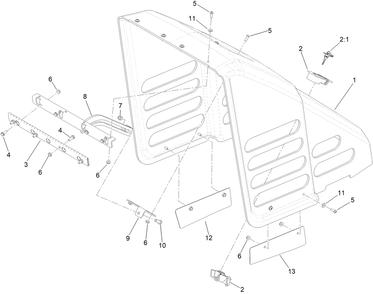 Hood Assembly No. 140-2936 Diagram and Parts List for 22352 412900000 - 999999999 Toro Lawn Tractor Accessories