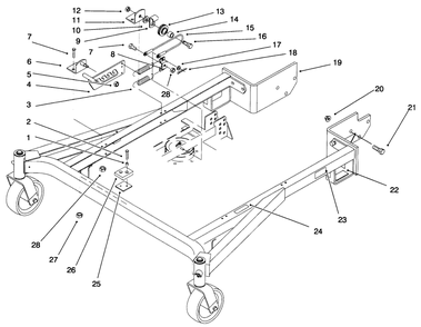 Carrier Frame Diagram and Parts List for 30162 492001 - 499999 Toro Lawn Mower