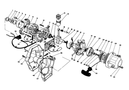 Engine Assembly Diagram and Parts List for 51641 5000001 - 5999999 Toro Trimmer