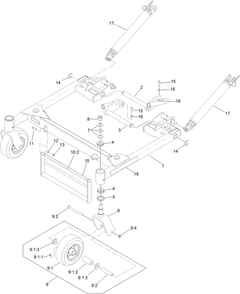 Part Location Diagram of 103-9480 Toro Deck Support Asm