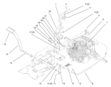 Hydro Brake Diagram and Parts List for 72064 8900600 - 8999999 Toro Lawn Tractor