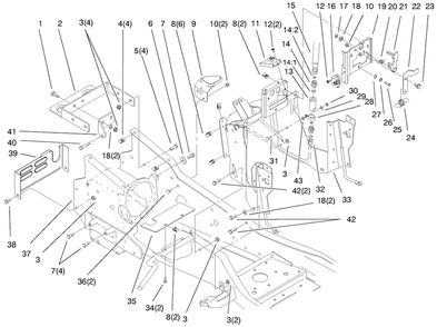 Steering Tower And Fuel Tank Assembly Diagram and Parts List for 73545 8900001 - 8999999 Toro Lawn Tractor