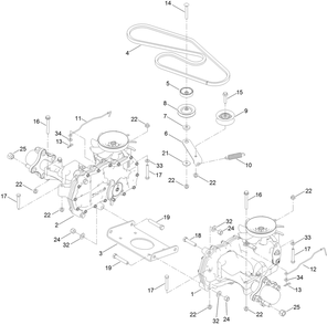 Traction Drive Assembly Diagram and Parts List for 75746TA 410040000 - 411599999 Toro Lawn Tractor