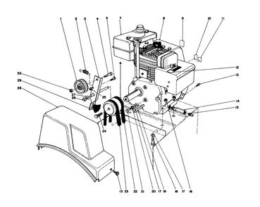 Engine Assembly Diagram and Parts List for 38052 6000001 - 6999999 Toro Snow Blower