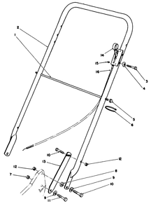 Handle Assembly (Model 22030) Diagram and Parts List for 22030 9000001 - 9999999 Toro Lawn Mower