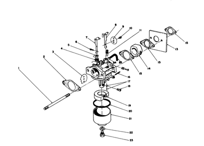 Carburetor Assembly (Model No. 47pm1-1) Diagram and Parts List for 16212B 2000001 - 2999999 Toro Lawn Mower
