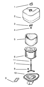 Part Location Diagram of 1208308 Toro Precleaner-Element (Only On: 92003, 92043)