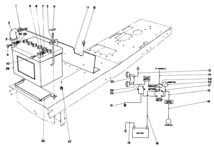 Electrical Assembly Diagram and Parts List for 55152 0000001 - 0999999 Toro Lawn Tractor