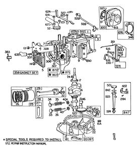 Engine Briggs & Stratton Model 131922-0163-01 (Continued) Diagram and Parts List for 22015 5000001 - 5999999 Toro Lawn Mower