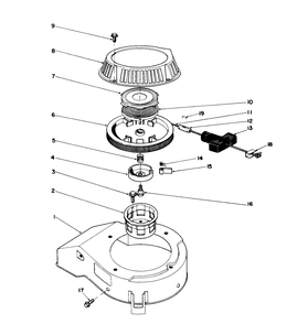 Recoil Assembly (Model No. 47pj8) Diagram and Parts List for 16785 9000001 - 9999999 Toro Lawn Mower