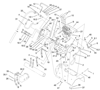 Part Location Diagram of 99-3149-03 Toro Bracket-Aux.