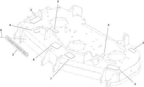 Deck And Decal Assembly No. 145-1562 Diagram and Parts List for 72506 400000000 - 414499999 Toro Lawn Mower