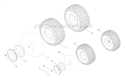 Part Location Diagram of 112-0496 Toro Rear Wheel Assembly