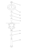 Spindle Assembly No 112-0460 Diagram and Parts List for 13AX60RG744  Toro Lawn Tractor