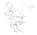 Seat  Fender Assembly Diagram and Parts List for 13AX60RG744  Toro Lawn Tractor