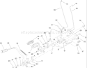 Steering Shaft  Front Axle Assembly Diagram and Parts List for 13AX60RH744  Toro Lawn Tractor