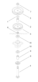 Double Pulley Spindle Assembly No 112-0383 Diagram and Parts List for 13AX60RH744  Toro Lawn Tractor