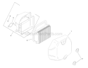 Air Intake  Filtration Assembly Kohler Sv600-0018 Diagram and Parts List for 13AX60RH744  Toro Lawn Tractor