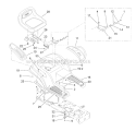 Seat  Fender Assembly Diagram and Parts List for 13AX60RH744  Toro Lawn Tractor