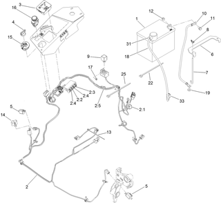 Electrical System Assembly Diagram and Parts List for 74951 (311000403-311999999)(2011) Toro Lawn Mower
