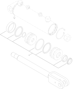 Hydraulic Cylinder Assembly No. 117-1833 Diagram and Parts List for 22324 401800000 - 404499999 Toro Lawn Tractor Accessories