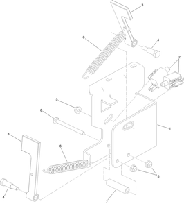 Neutral Return Assmbly No. 131-0903 Diagram and Parts List for 74781 316000001 - 316999999 Toro Lawn Tractor