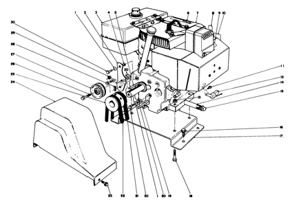 Engine Assembly Diagram and Parts List for 38080 2000001 - 2999999 Toro Snow Blower