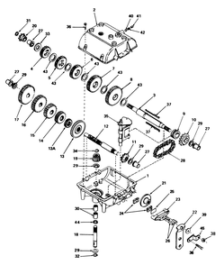 Transmission Model 770a Diagram and Parts List for 56150 7000001 - 7999999 Toro Lawn Tractor