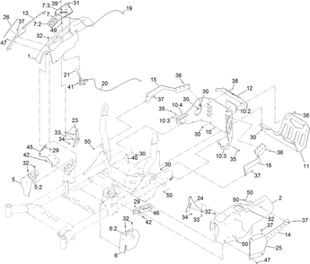 Control Console And Guard Assembly Diagram and Parts List for 74492 407623893-999999999 Toro Lawn Tractor