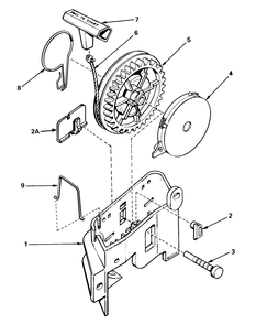 Rewind Starter No. 590531 Diagram and Parts List for 18017 8000001 - 8999999 Toro Lawn Mower