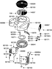Part Location Diagram of 55020-7010 Kawasaki GUARD