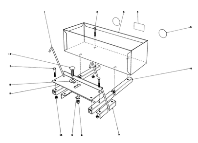 Weight Box Assembly Model No. 59138 (Optional) Diagram and Parts List for 57356 5000001 - 5999999 Toro Lawn Tractor