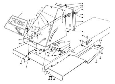 Front Tower Assembly Diagram and Parts List for 56145 5000001 - 5999999 Toro Lawn Tractor