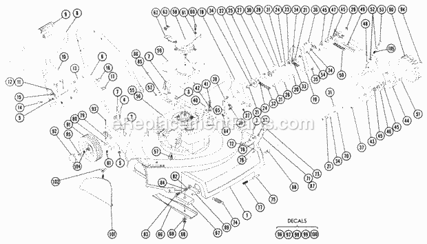 Parts List Lc-621 Rotary Mower Diagram and Parts List for LC-621 1967 Toro Lawn Mower