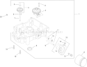 Oil Pan and Lubrication Assembly Diagram and Parts List for 14AP80RP744 1A136H30000 - 2006 Toro Lawn Tractor