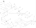 Deck Lift Arm Assembly Diagram and Parts List for 14AP80RP744 1A136H30000 - 2006 Toro Lawn Tractor