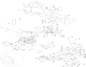 Drive System Assembly Diagram and Parts List for 14AQ81RP544 1 - 2008 Toro Lawn Tractor