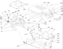 Fuel Tank and Hood Assembly Diagram and Parts List for 14AQ81RP544 1A136H30000 - 2006 Toro Lawn Tractor