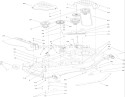 Deck Assembly Diagram and Parts List for 14AQ81RP544 1A136H30000 - 2006 Toro Lawn Tractor