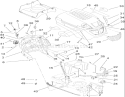 Fuel Tank and Hood Assembly Diagram and Parts List for 14AK81RK744 1A186H30000 - 2006 Toro Lawn Tractor
