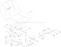 Seat Assembly Diagram and Parts List for 14AQ81RP544 1A136H30000 - 2006 Toro Lawn Tractor