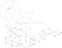 Seat Assembly Diagram and Parts List for 14AQ81RP748 1B087H30130 - 2007 Toro Lawn Tractor