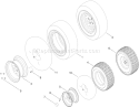 Front and Rear Wheel Assembly Diagram and Parts List for 14AQ81RP848 1-1 - 2009 Toro Lawn Tractor