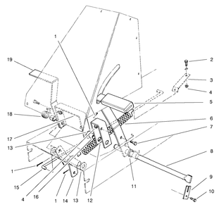 Brake & Clutch Assembly Diagram and Parts List for 70183 6900001 - 6999999 Toro Lawn Tractor