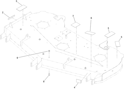 Deck Decal Assembly Diagram and Parts List for 44430 406914110-406914137 Toro Lawn Mower