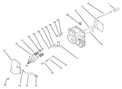 Cylinder Head, Valves And Breather Diagram and Parts List for 30159 790001 - 795100 Toro Lawn Tractor Accessories