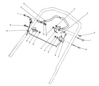 Control Assembly Diagram and Parts List for 20526C 7000001 - 7999999 Toro Lawn Mower