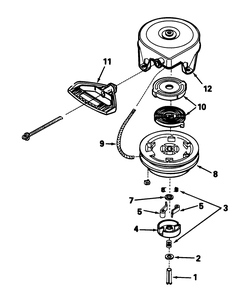 Rewind Tecumseh Starter No. 590630 Diagram and Parts List for 38574 2000001 - 2999999 Toro Snow Blower